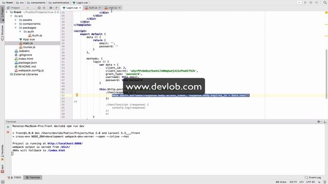 Vue 2.0 and Laravel 5.3 #10 Authentication Package смотреть онлайн