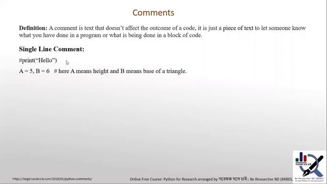 Lecture 2.2: Python Basic Input Output and Comments ।। Python for Research смотреть онлайн