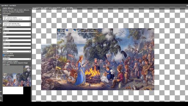 Stable Diffusion Infinity Canvas | demo 02 | inpainting outpainting смотреть онлайн