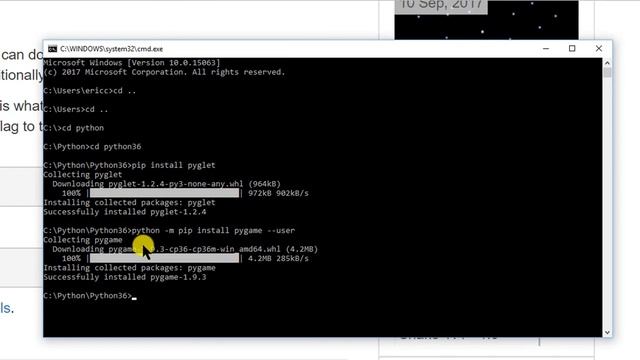 Installation of Python Graphics, GUI, audio/video and gaming packages. смотреть онлайн