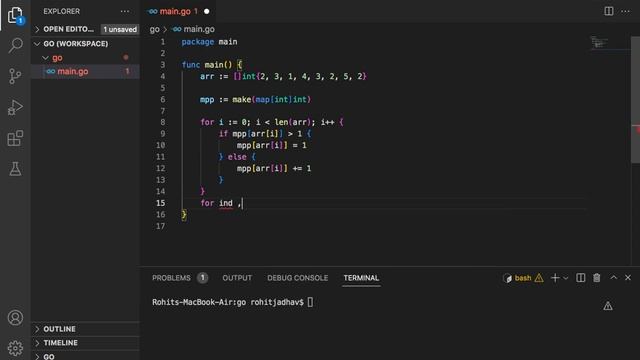 Golang | count duplicates number (values) in slice (array) using Go / Golang смотреть онлайн