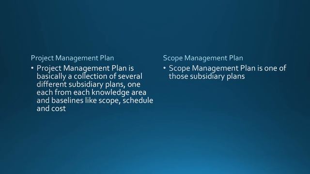 Is there a difference between Project Management Plan and Scope Management Plan? смотреть онлайн