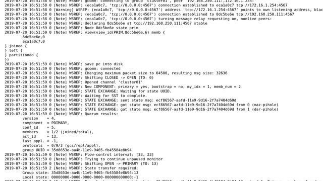 Databases: Can't join a freshley started mariadb galera cluster смотреть онлайн