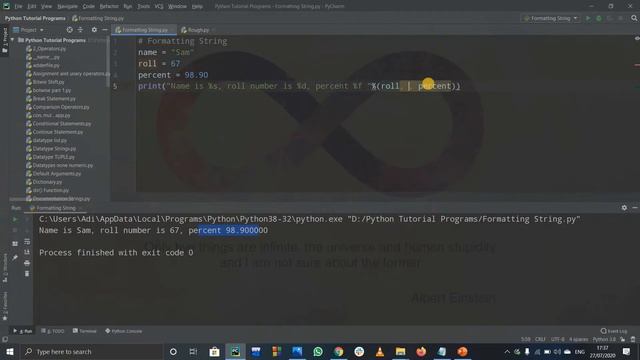 #63-PYTHON TUTORIAL | STRING FORMATTING (ONE MORE WAY) смотреть онлайн