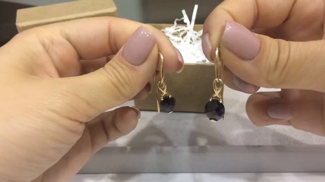 Серьги 718 из красного золота 585 пробы с гранатами смотреть онлайн