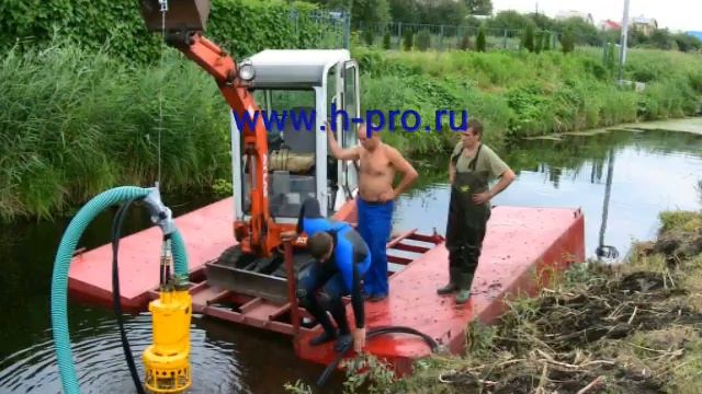 Очистка русла реки (откачка песка и ила) смотреть онлайн