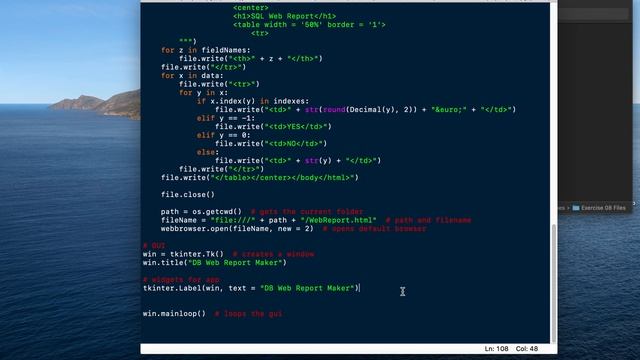 Python script with SQLite db and web page part 4 смотреть онлайн