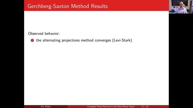 Eric Weber, Conjugate Phase Retrieval in Paley-Wiener Space, 2020.09.22 смотреть онлайн