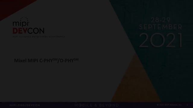 MIPI DevCon 2021: Meeting the Needs of Next Generation Displays by Mixel, Rambus, & Hardent смотреть онлайн