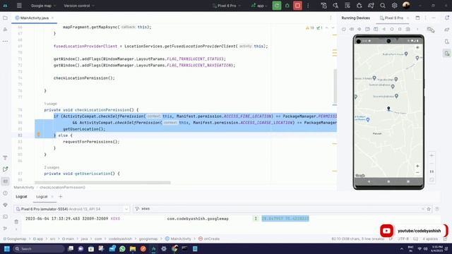 How Get Continuously Location | Fetch Current Location | Android Studio | CodeByAshish смотреть онлайн
