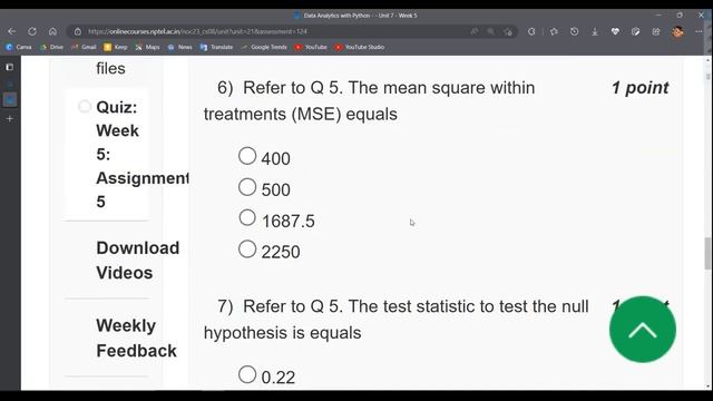 NPTEL 2023: Data Analytics With Python Week 5 Quiz Answers | Assignment 5 Answers | IIT Roorkee смотреть онлайн