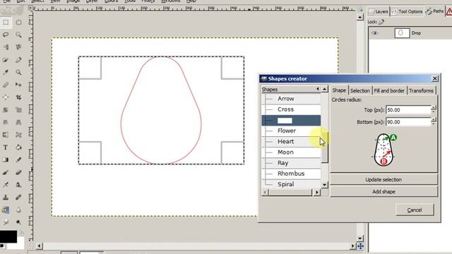 Gimp python plugin: Shape creator 8 смотреть онлайн