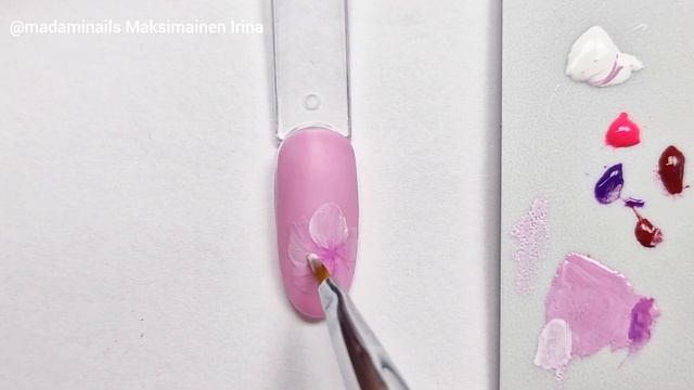 Flowers Naildesign. ?Цветы жидкими гель красками в технике мазковой росписи #nailart #naildesign