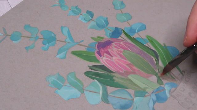 Painting with Gouache | Protea Flower смотреть онлайн