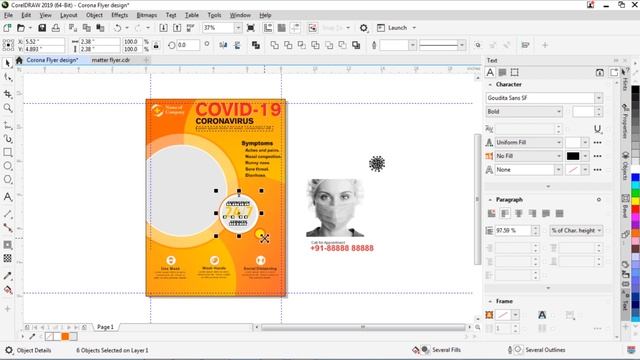 How to design a flyer using corel draw x9 | Medical Leaflet Design Tutorials смотреть онлайн