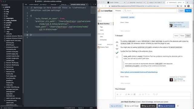 Prettier JS — Install and configure for instant code formatting (on macOS with Sublime Text) смотреть онлайн