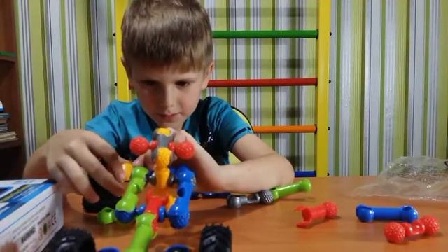 Шарнирный конструктор stick building, распаковка || Hinge designer stick building, unpacking смотреть онлайн