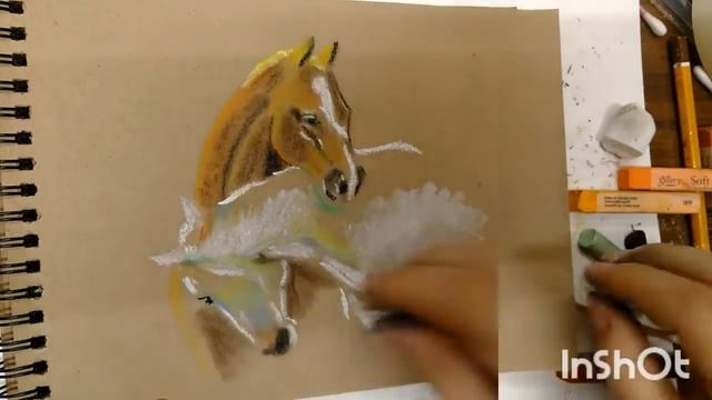 КАК РИСОВАТЬ ПОСТЕЛЬЮ#ПАСТЕЛЬ#ЛОШАДИ смотреть онлайн