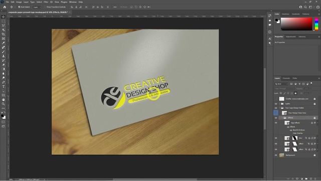 Free Corporate Paper-pressed Logo Mockup: Adobe Photoshop смотреть онлайн
