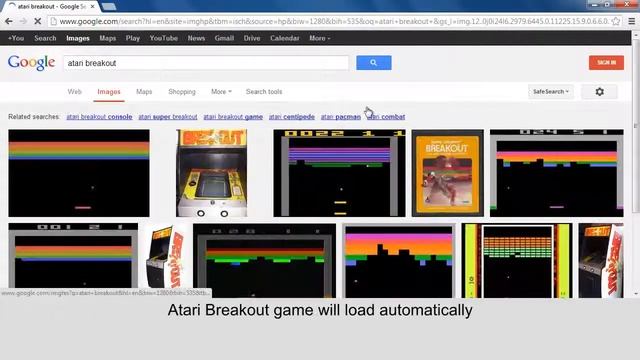 Atari Breakout game online no Google смотреть онлайн