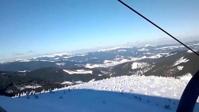 Украина Карпаты Драгобрат Март снег солнце подъём на стог горные лыжи 26-0403 смотреть онлайн