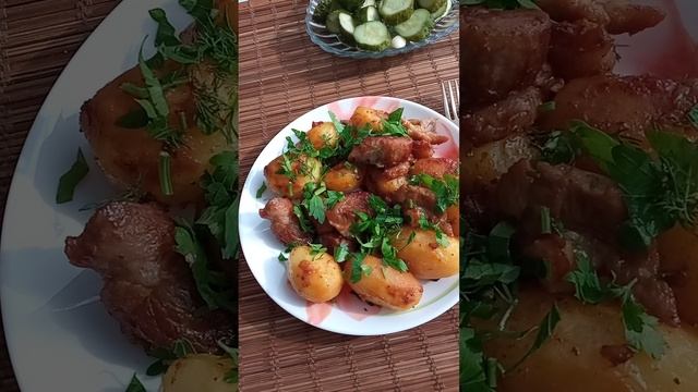 Молодой картофель с индейкой