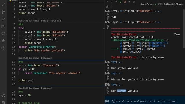 14- Python 3'te Hata Yakalama (Try, Except, Finally) смотреть онлайн