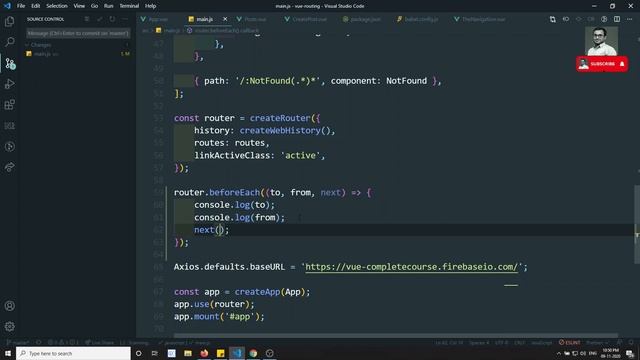 58. Global router before Each Navigation Guard in Vue js | Vue 3. смотреть онлайн