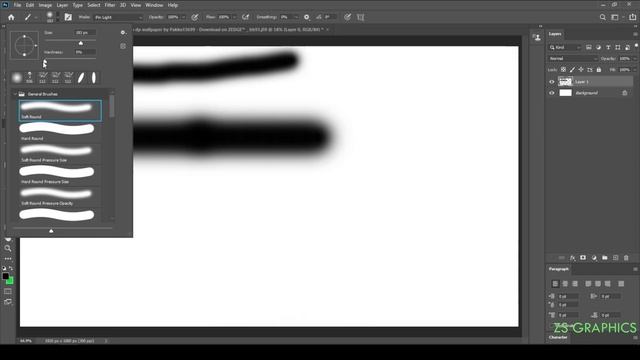 Brush Tool Photoshop l Brush tool Photoshop 2020 l Brush tool Photoshop Tutorial l #ZS_Graphics смотреть онлайн