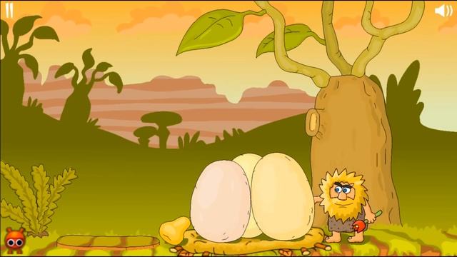 Адам и Ева - Детская игра про приключения пещерных людей:) Игровой мультик, детское видео. смотреть онлайн