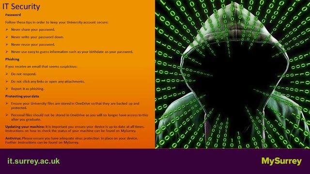 Introduction to IT for University of Surrey postgraduates. смотреть онлайн