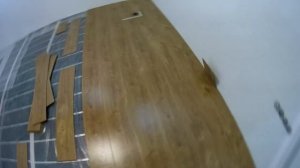 Укладка ламината ,на пенопласт и тёплый пол.