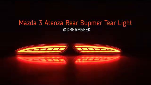 Dreamseek LED Rear Bumper Tail Light for Mazda 3 Axela / 6 Atenza 2019+ Brake Lamp with Turn Signal смотреть онлайн