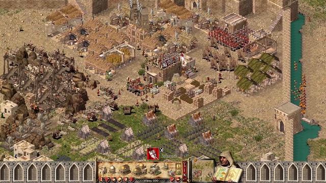 Stronghold Crusader! Случайный бой 3 VS 3! Неудобная карта для больших замков смотреть онлайн