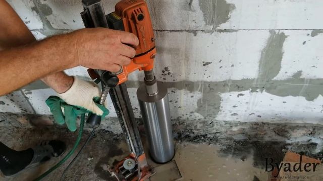 Алмазное бурение пустотной плиты перекрытия. смотреть онлайн