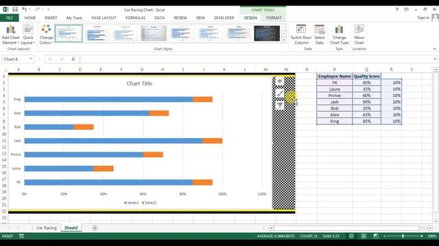 Infographics: Car Racing Chart in Excel смотреть онлайн