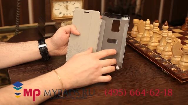 Чехол-книжка для HTC One Max черный кожаный смотреть онлайн