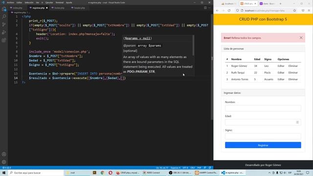 Crud Php Mysql Bootstrap смотреть онлайн