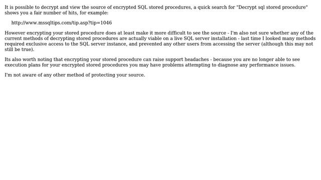 DevOps & SysAdmins: How safe is SQL Server's encryption of stored procedures? (3 Solutions!!) смотреть онлайн