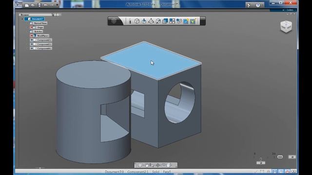 Autodesk 123D beta 9 Sketch Planes - Press - Pull смотреть онлайн