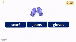 Clothes Vocabulary Quiz for Kids