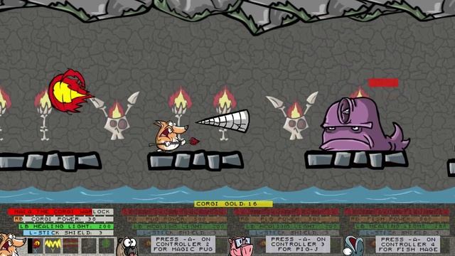 Corgi Warlock - Bat Cave + Bat Boss - PC Gameplay смотреть онлайн