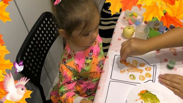 Как нарисовать банку с компотом? Нетрадиционные техники рисования с детьми. Рисуем яблоками. смотреть онлайн