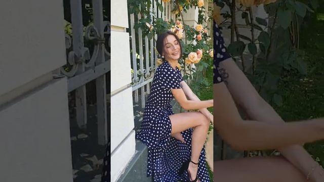 Женское платье длинное в пол в горошек темно-синее на запах с коротким рукавом штапель 42-44, 46-48 смотреть онлайн