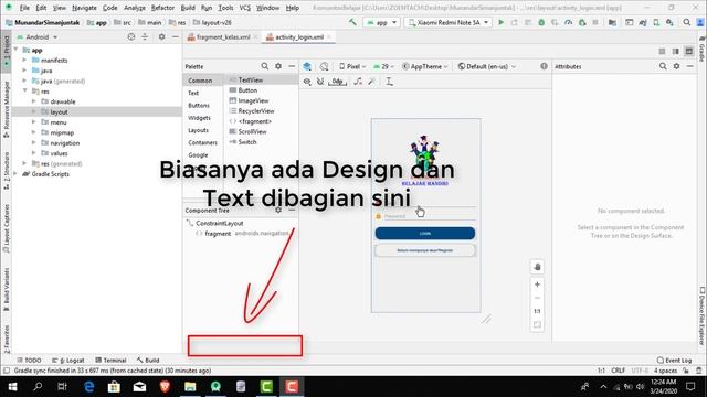 Letak Design dan Text layout xml pada android studio 3.6.1 terbaru смотреть онлайн