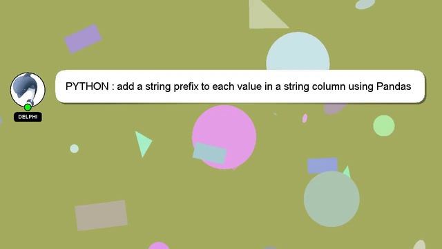 PYTHON : add a string prefix to each value in a string column using Pandas смотреть онлайн