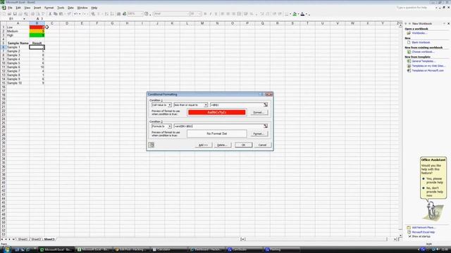 Conditional Formatting in Excel 2003 смотреть онлайн
