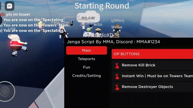 Fluxus & Hydrogen Roblox Op Jenga *FE* Server Destroyer Script смотреть онлайн