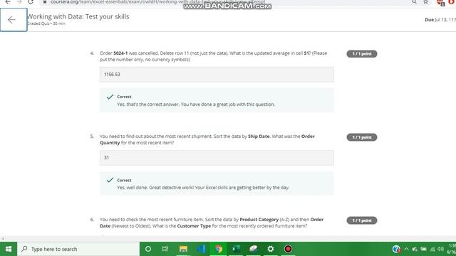 Excel skills for business essentials week 4 assessment answer key coursera course || excel solution смотреть онлайн