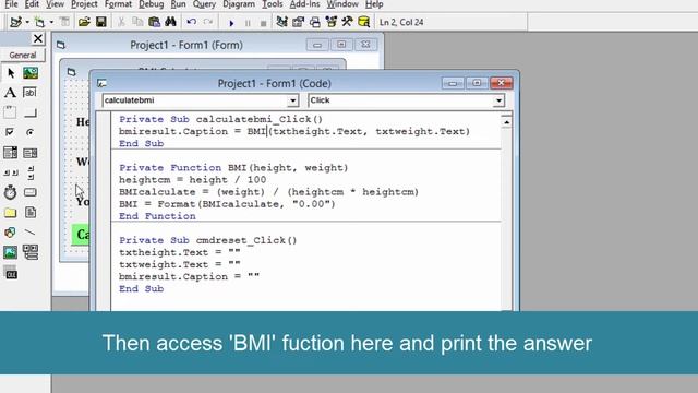 How to create BMI calculator in visual basic 6.0 | Calculate your body mass index смотреть онлайн